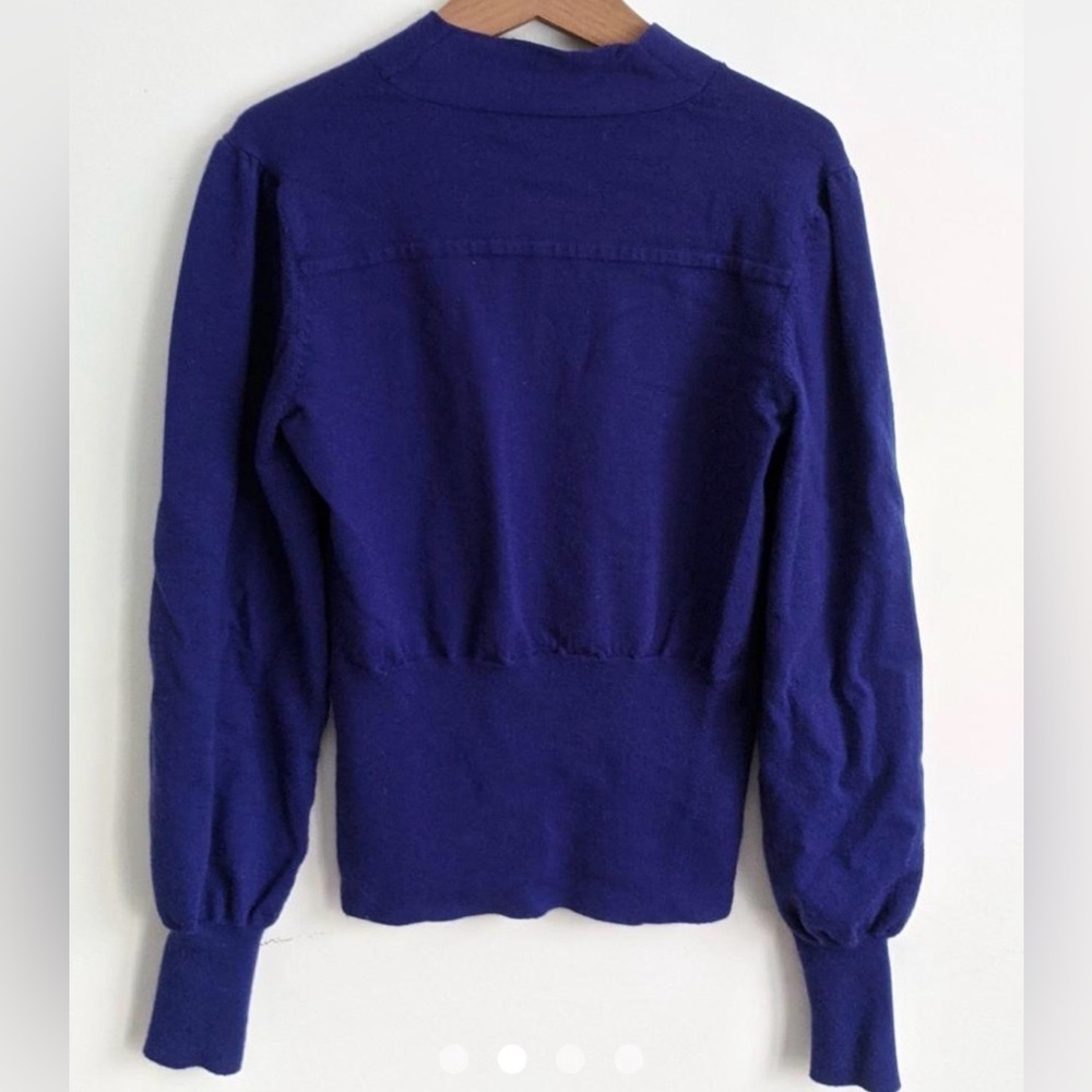 Banana Republic Extra Fine Merino Wool Blend Sweater in Royal Blue/Purple - Picture 2 of 7